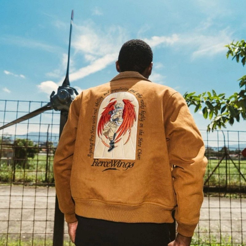 FTH x W.E x My Hero Academia Flight Jacket Hawks