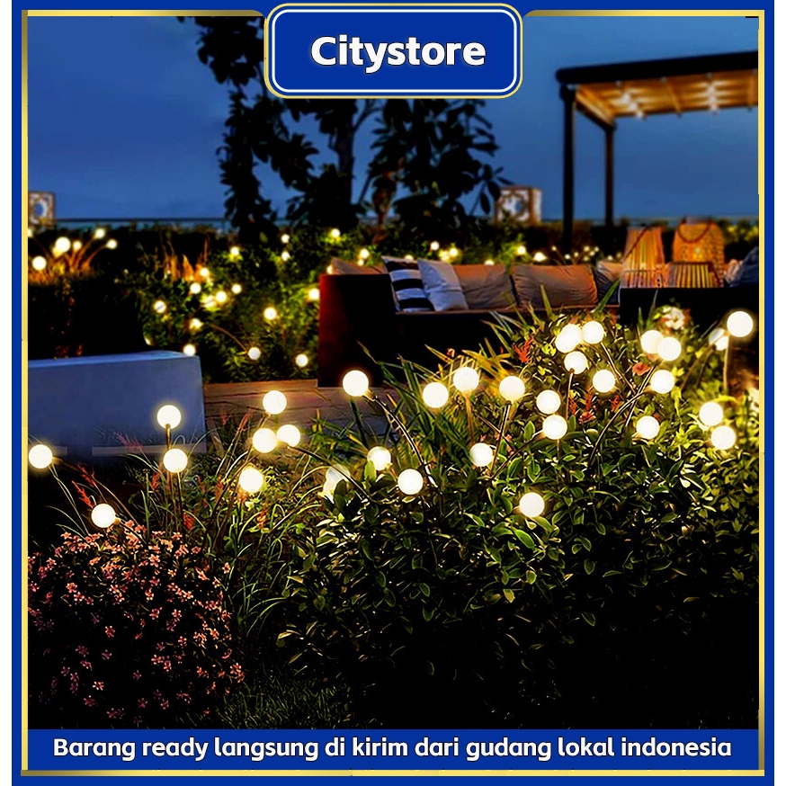 Lampu Taman Lampu Outdoor Tenaga Surya 8 LED Surya Lampu Lanskap Kembang Api Firefly Lawn Lampu