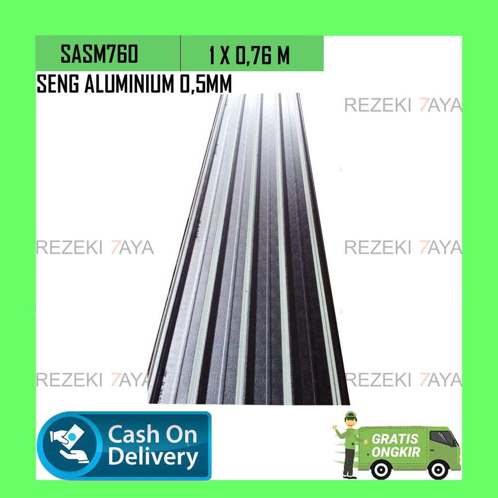 SENG SPANDECK ALUMINIUM 0.5mm TIPE 760 SENG ATAP GENTENG SPANDEK GALVALUM HARGA GUDANG / LOCO - Silv