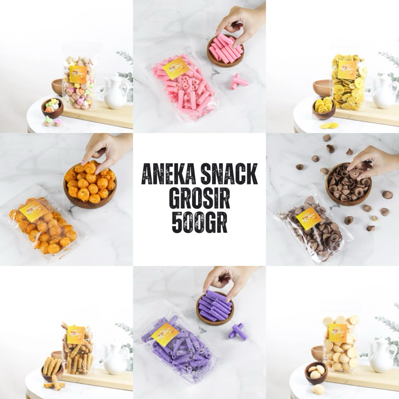 

Aneka Snack Kiloan 500 Gram Cemilan Camilan Bal Grosir Murah Surabaya