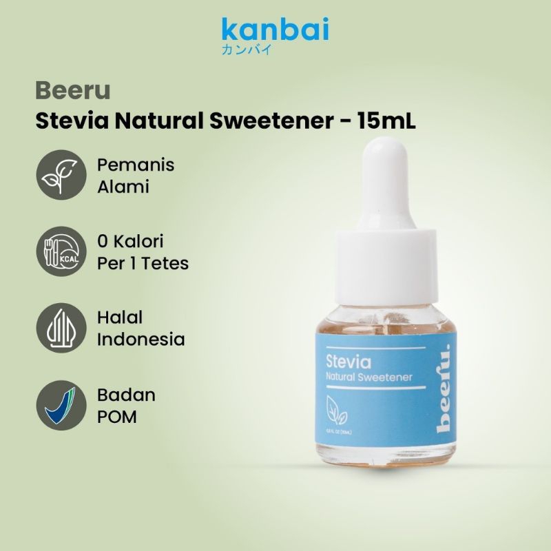 

Beeru Stevia Natural Sweetener Netto 15ml Pemanis Alami Nol Kalori 100% Original Sudah BPOM