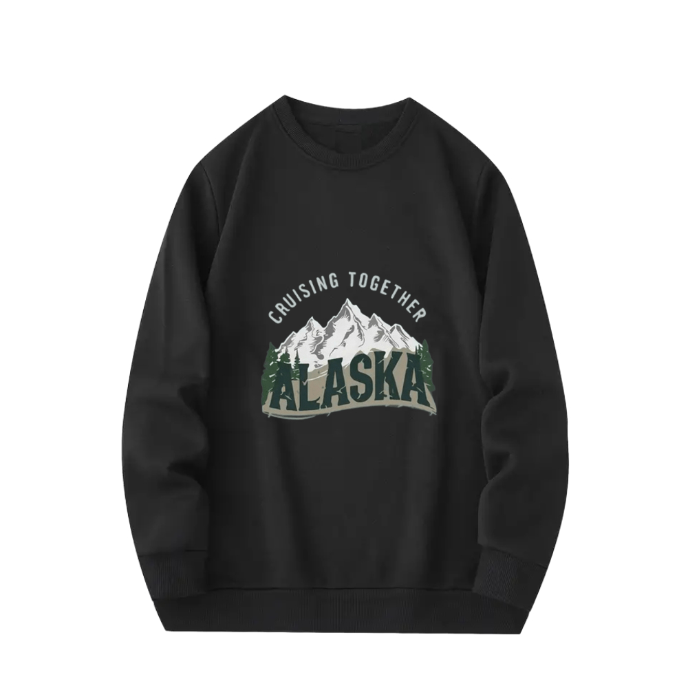 sweater crewneck oversize warna hitam / sweater pria hitam / sweater wanita hitam / sweater alaska /