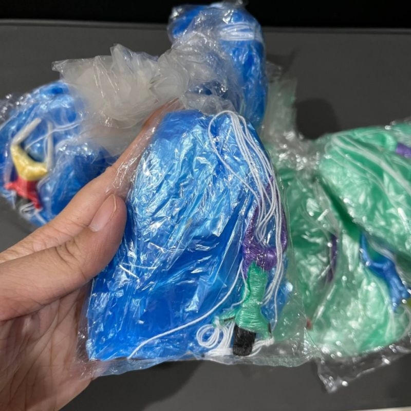 20 pcs mainan parasut 2 kawat / mainan parasut terjun payung