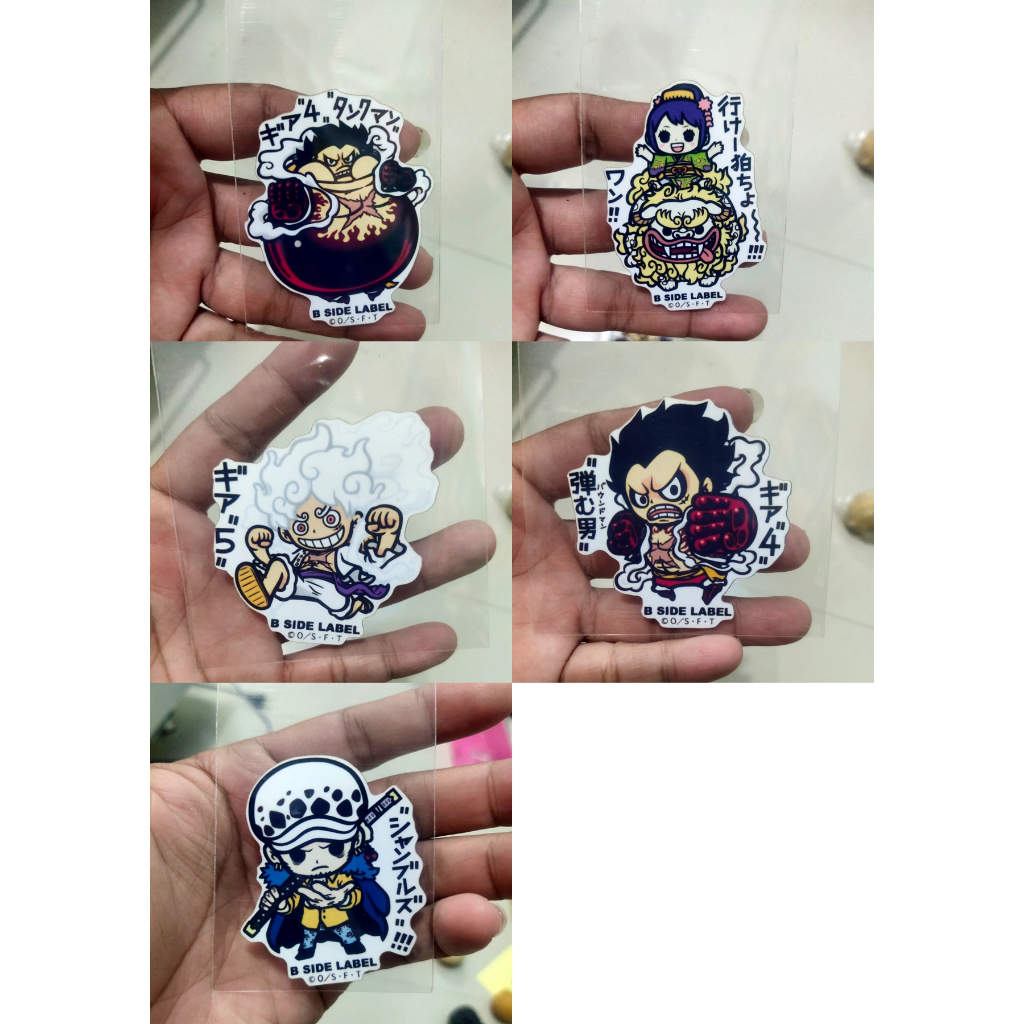 

Stiker One Piece Gear 5 Sticker One Piece Gear 5 B Side Label Snake Man Luffy Gear 4 Trafalgar Law Momo Wano Luffy Nika