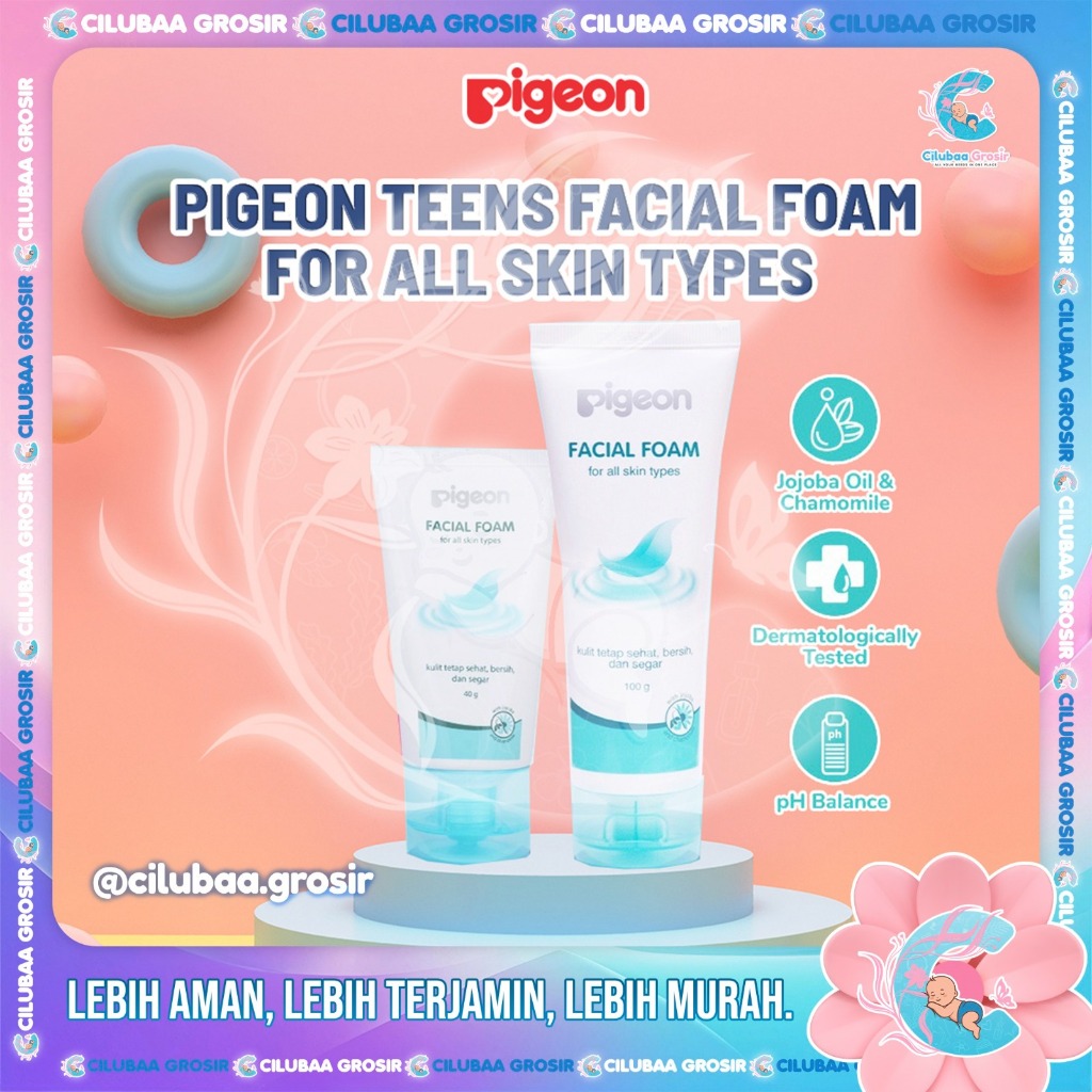 PIGEON TEENS Facial Foam For For All Skin Types 40mL / 100mL || Sabun Muka || Pembersih Wajah Remaja