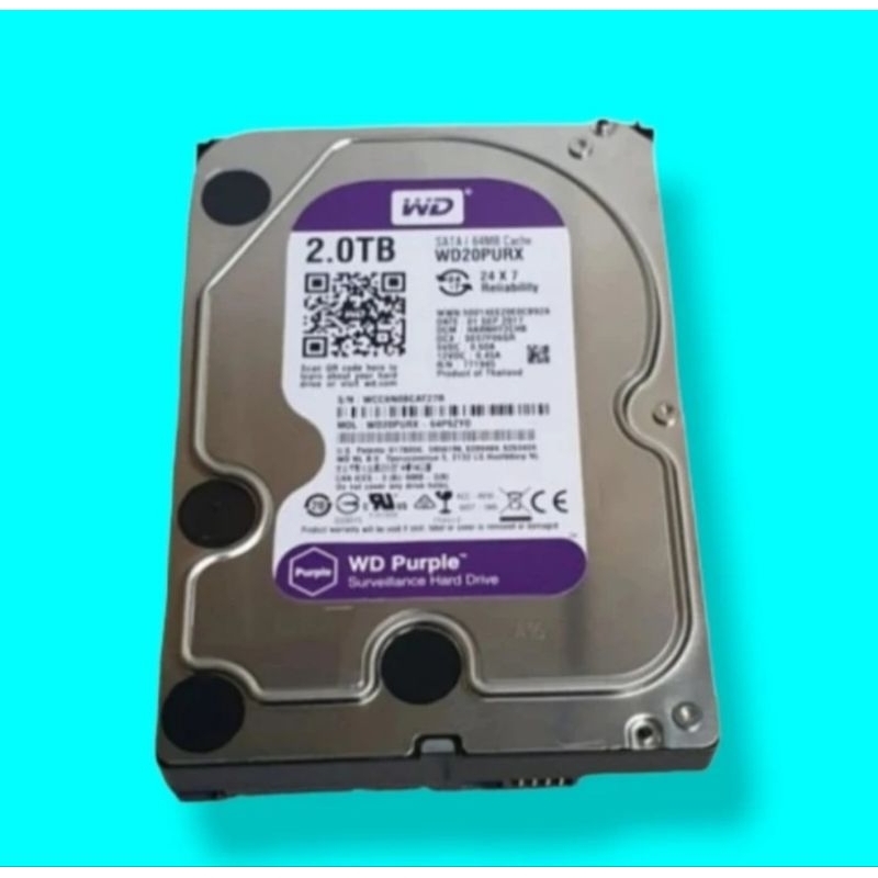 Hard disk 2TB WD purple hard disk CCTV