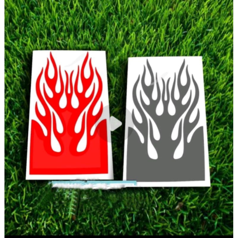 Stiker Variasi Motor Cutting Stiker Api Spakbor Motor