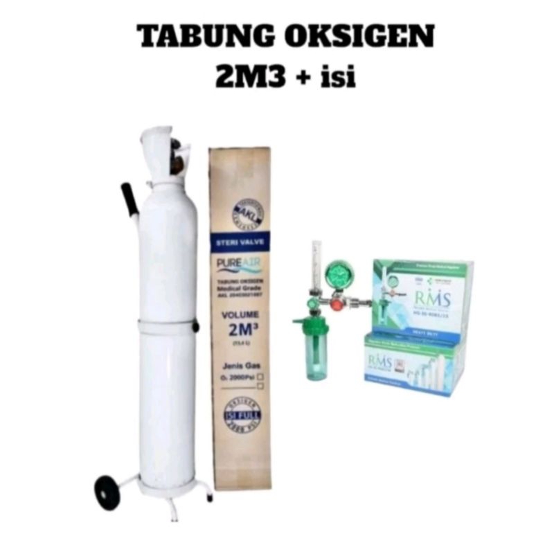 Paket Lengkap Tabung Oksigen Medis 2m3
