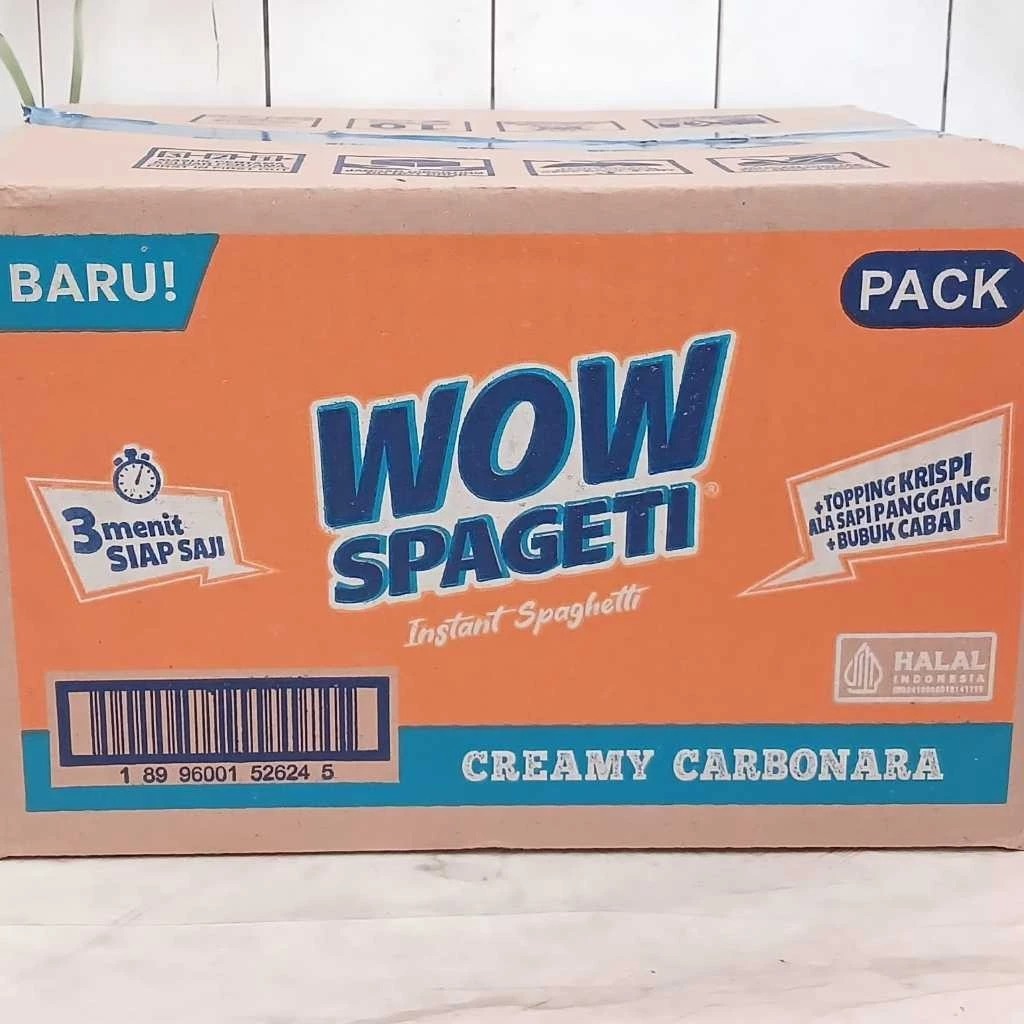 

Wow Spageti Instan Kartonan Isi 40pcs Bolognese/Carbonara / ARENA PRABOT