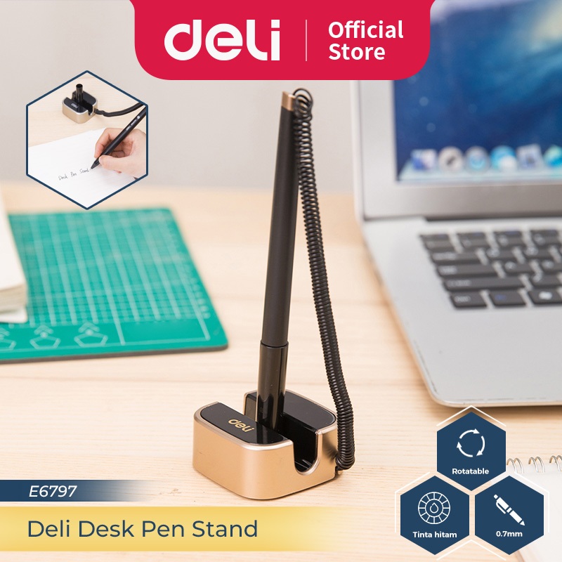 

Deli Pulpen Meja / Desk Pen Stand 0.7mm bullet tip E6797