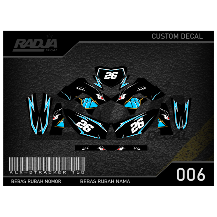 DECAL STICKER KLX/DTX 150 OLD (006) DEKAL STIKER FULLBODY DTRACKER D-TRACKER S/L LAMA 2009 2010 2011