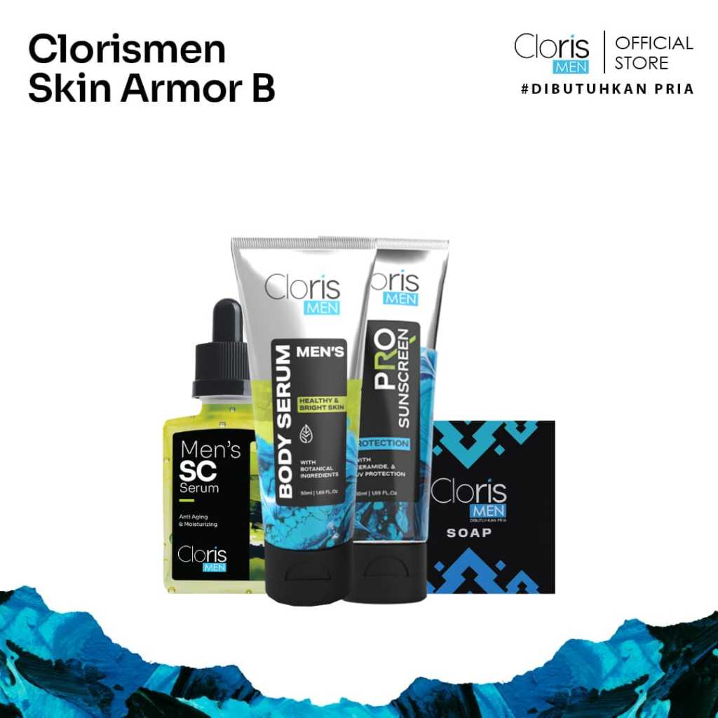 Clorismen Skin Armor B - Paket Clorismen Skincare Pria Terlengkap