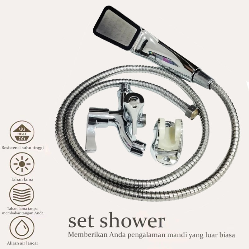 Shower Kamar Mandi Paket Shower Kamar Mandi 4 in 1 Kran Cabang 300 Lubang Paket Shower Kamar Mandi d