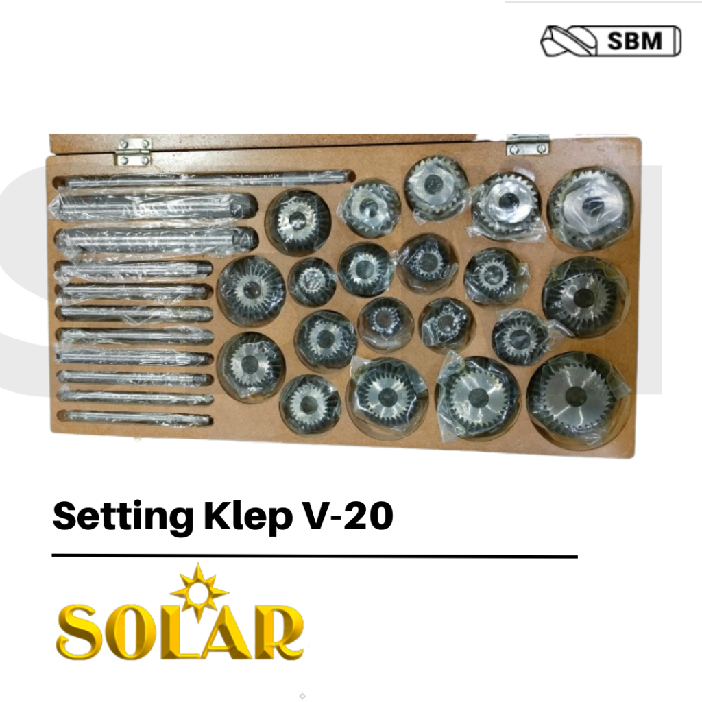 SOLAR VALVE SEAT & FACE CUTTER SET (20 PCS) / SOLAR SETTING KLEP