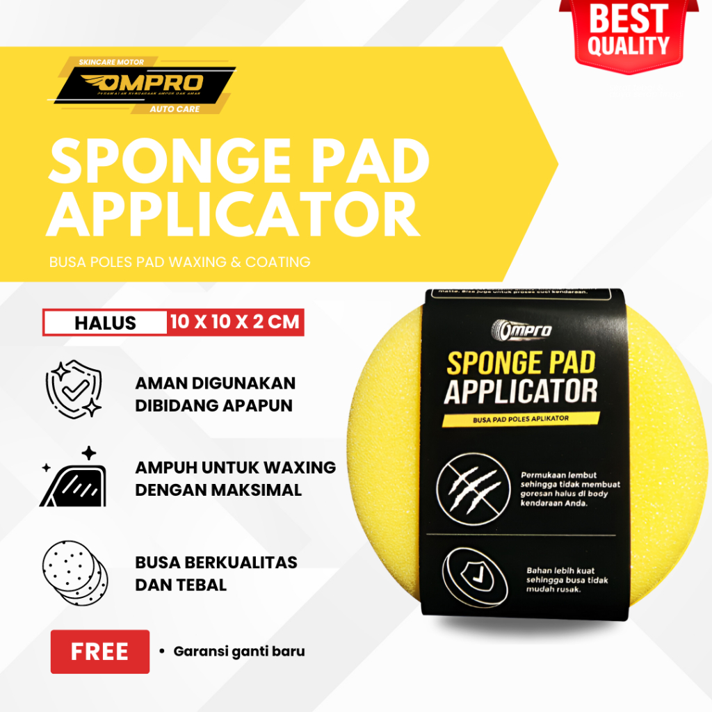 Busa Poles Motor Spons Busa Poles Mini Applicator Busa Poles Mobil Pad Pad Spons Bulat Spons Aplicat