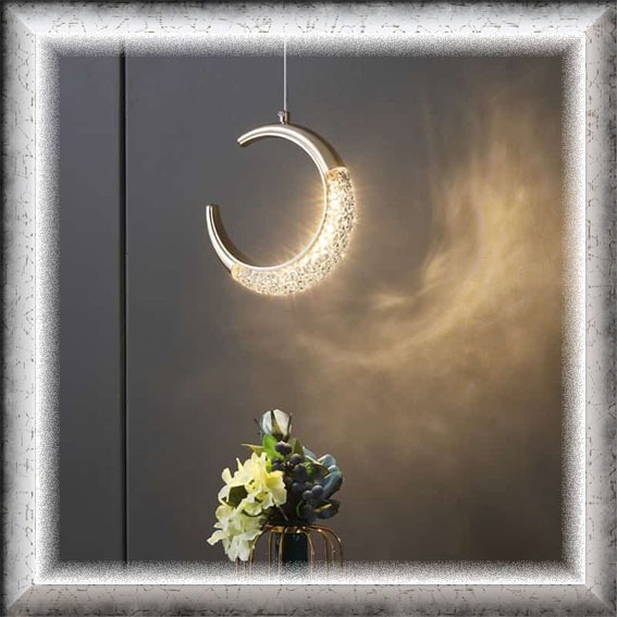 Lampu Hias susun Gantung Led Bulan sabit Nakas Nordic modern Minimalis elegan lighting living dining