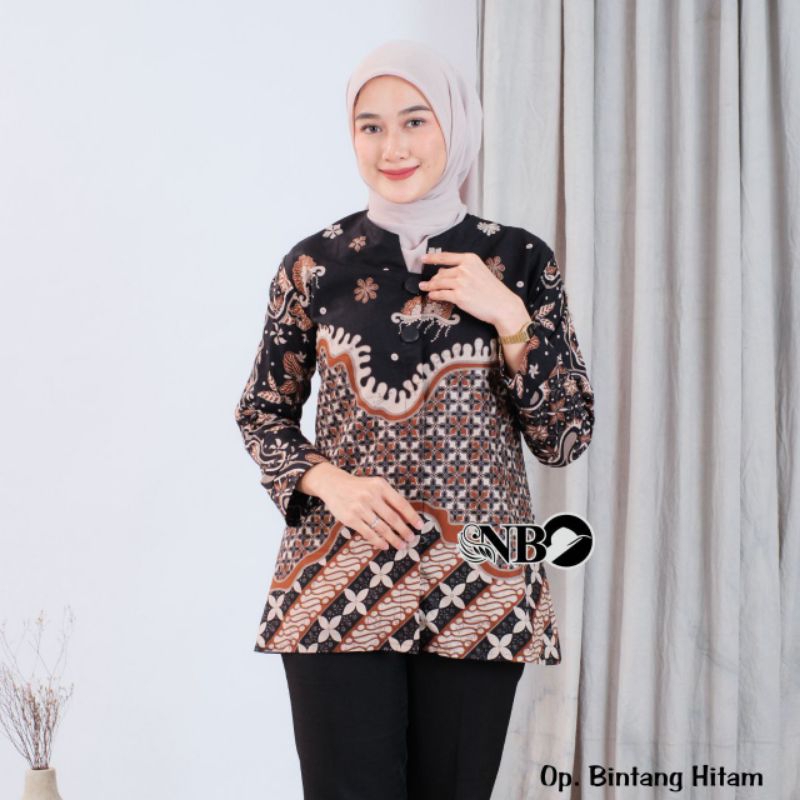 Baju batik kerja wanita | batik atasan wanita | blouse batik kerja wanita
