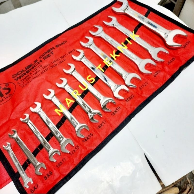 Kunci Pas Set 12 pc 6 - 32mm ATS bahan Drop Forged Steel