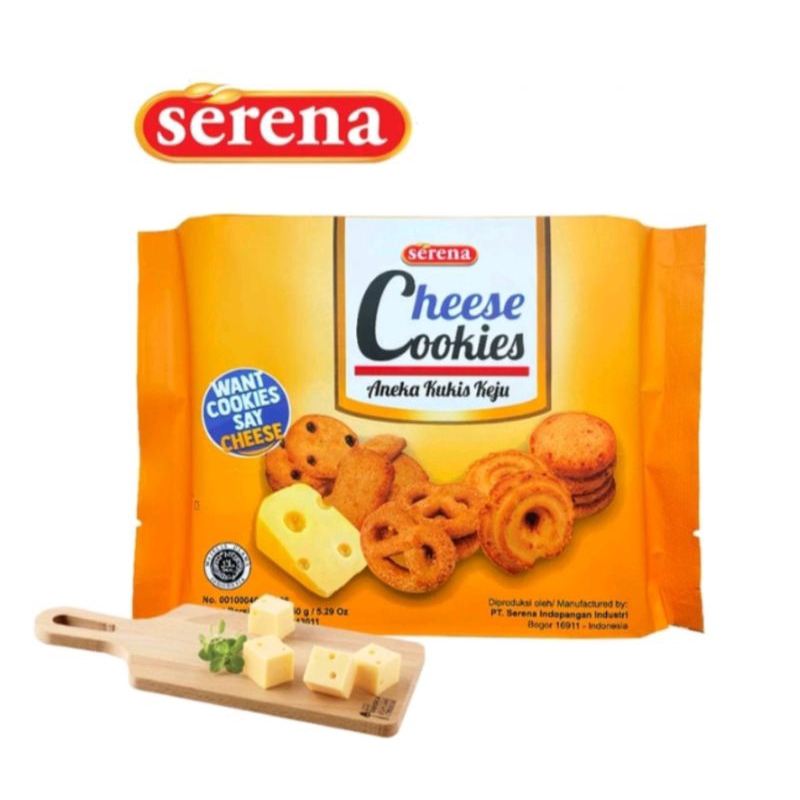 

Serena Cheese Cookies 150gr - Cookies Keju / Biskuit Keju / Kukis Keju / Biskuit Keju Murah / Cheese Cookies / Kukis Keju Serena / Biskuit Serena / Serena Biscuits / Snack Keluarga / Family Pack / Jajanan Keluarga / Snack Sehat / Biskuit Sehat / Kue Keju