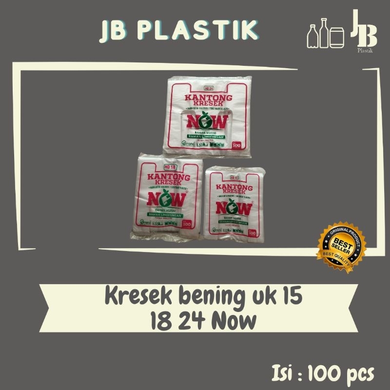 Kantong Kresek bening /kresek transparan /plastik bening 15 18 24 Now