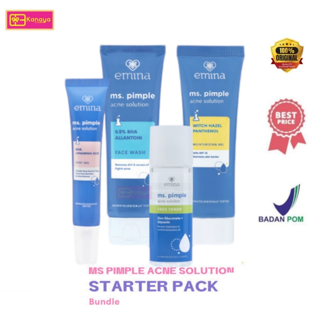 Emina Ms Pimple Paket - Paket Skincare Lengkap Atasi Jerawat