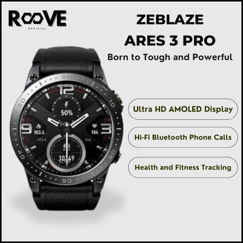 ORIGINAL Zeblaze Ares 3 Pro Smartwatch AOD Amoled GPS jam tangan pria Bluetooth call android olahrag