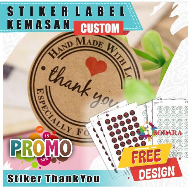 

stiker label thank you stiker ucapan stiker label kemasan stiker custom