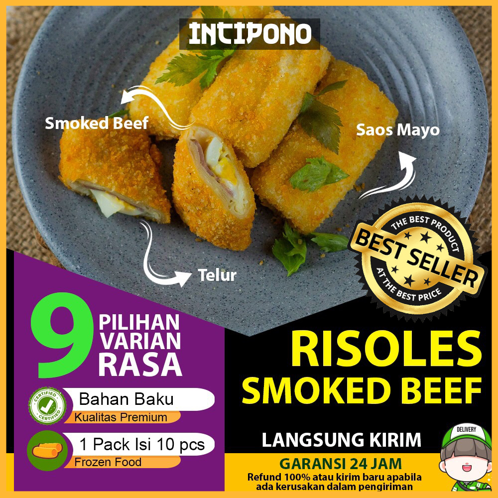 

[READY STOCK] Incipono Risol Frozen Beef Best Seller Paling Laris - Risoles Mayo Daging Frozen Food Halal Premium Murah Surabaya