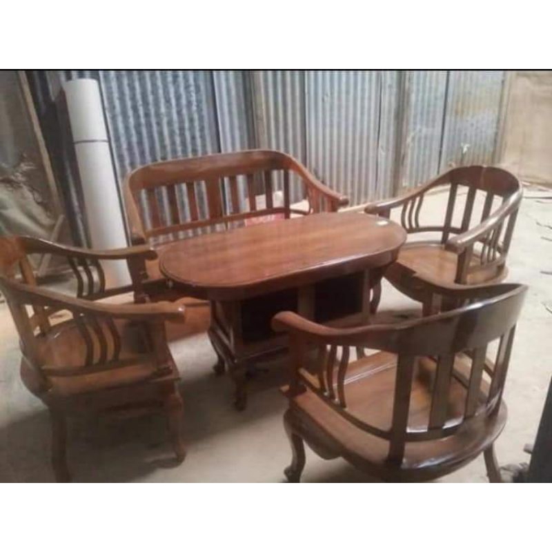 kursi Betawi lenong jati satu set