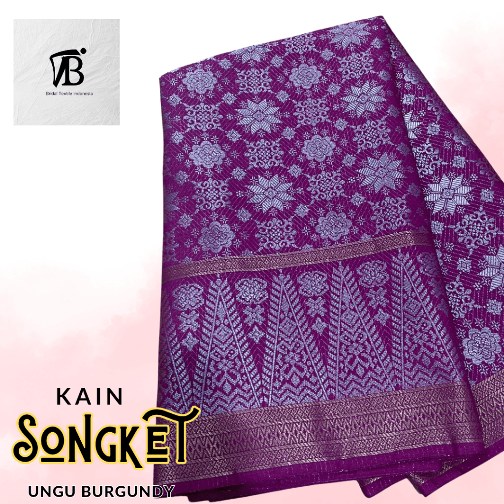 Kain Bahan Songket Tenun Palembang Premium Quality | Bahan Bakal Rok Songket Tenun Palembang | Kain 