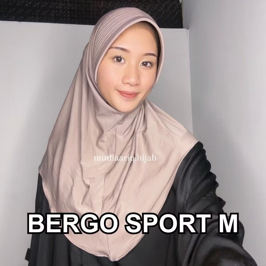 Bergo Sport M || Hijab Sporty polos menutupi dada || Bergo sport Ukuran M || Bergo Olahraga