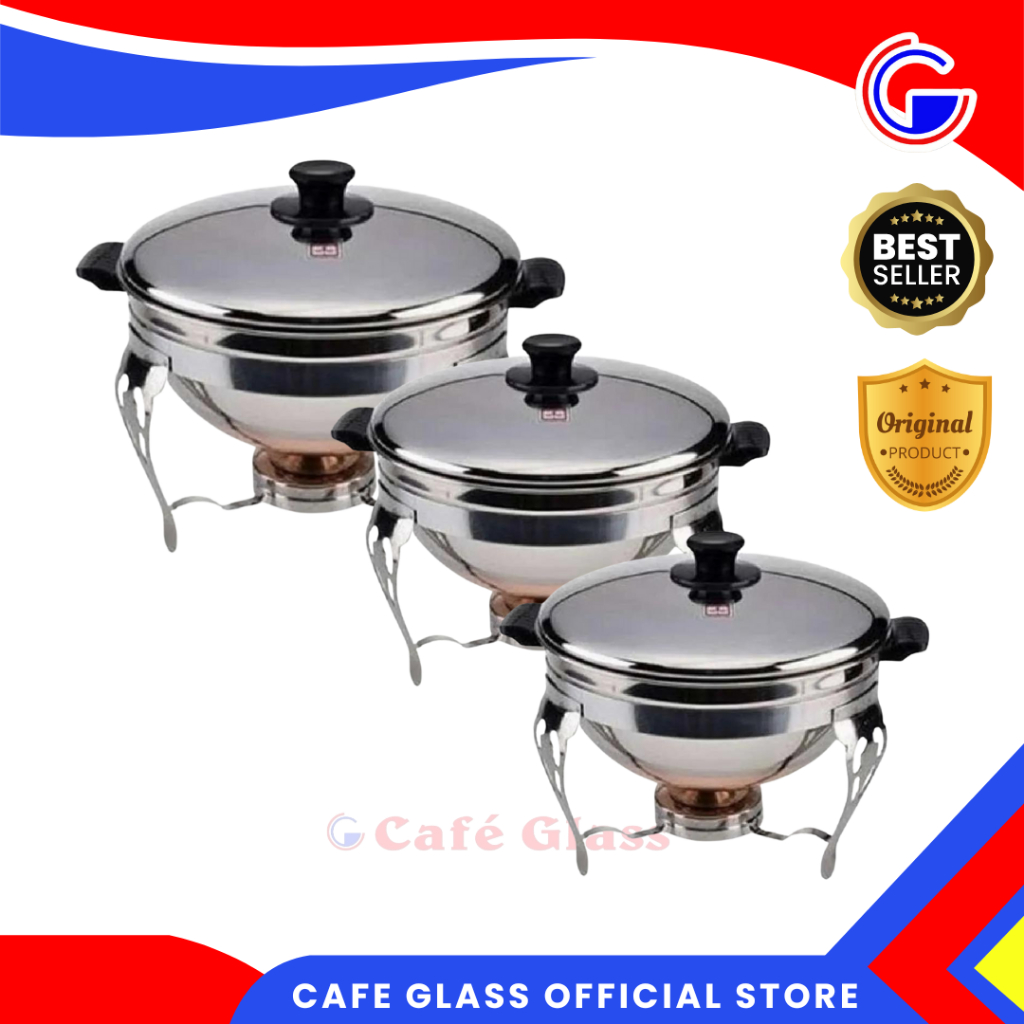 DEEP SOUP BOWL MASPION | WADAH SAJI CHAFING DISH BULAT 3 UKURAN | ALAT PRASMANAN MASPION