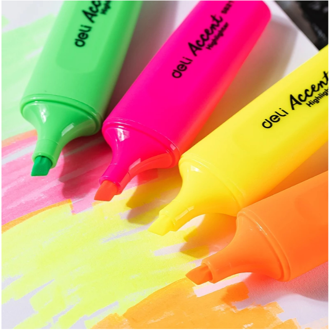 

DELI 1 Set Isi 4 Highlighter Warna Pastel Terang 1 Set Stabilo Highlighter Warna Pastel S622