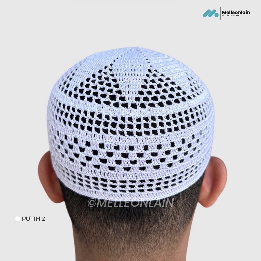 New Peci Rajut Saudi Kopiah Songkok Putih Melleonlain