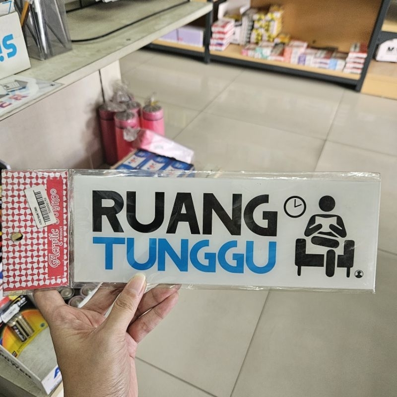 

papan acrylic sign board akrilik logo ruang tunggu