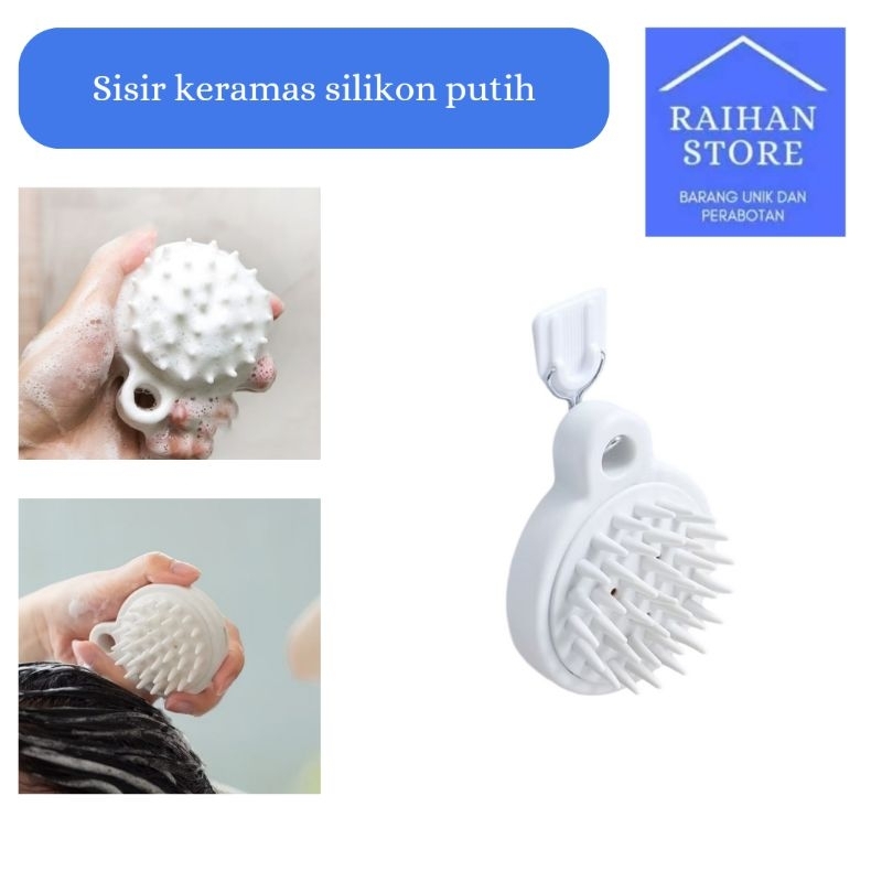 Sisir Pijat Kepala Silikon Alat Pijat Sisir Sampo Mandi