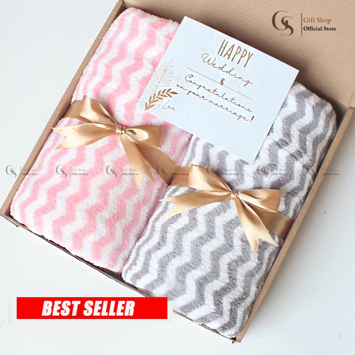 Handuk Couple Kado Pernikahan Hadiah Nikahan Untuk Sahabat Wedding Gift Hampers Seserahan
