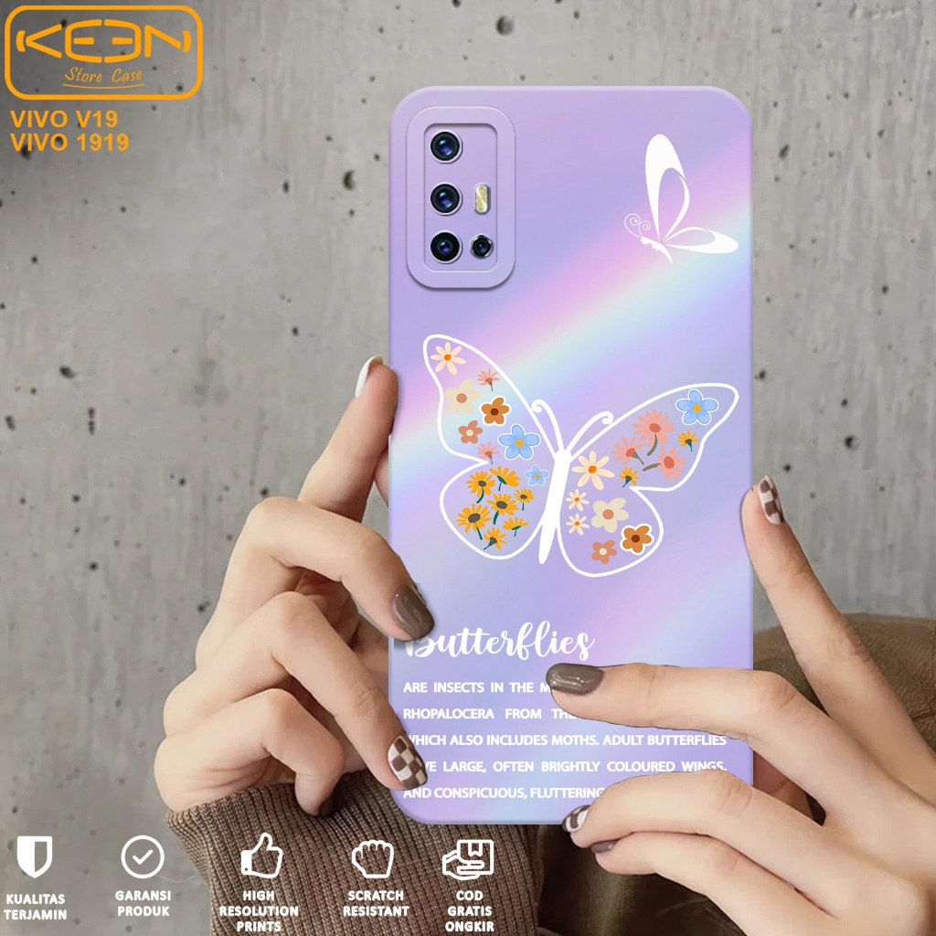 Case Hp Vivo 1919 - Casing Hp Vivo 1919 Motif Butterfly - Case Procamera - Softcase Hp Vivo 1919 - S