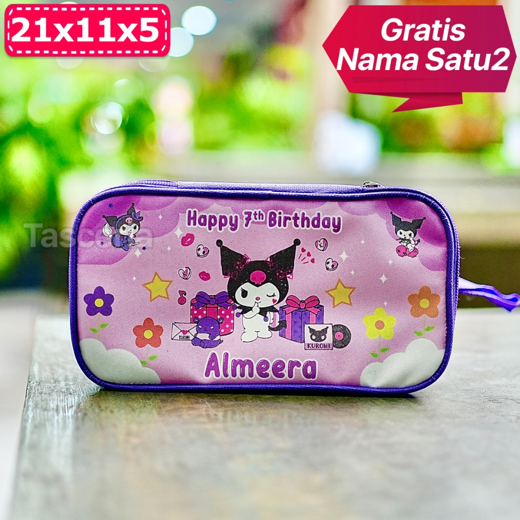 

Kotak pensil anak custom kuromi / Pouch Skincare Custom / Pencil Case Anak Custom / Kotak Pensil Souvenir / Ulang Tahun Anak / kotak pensil souvenir ultah anak