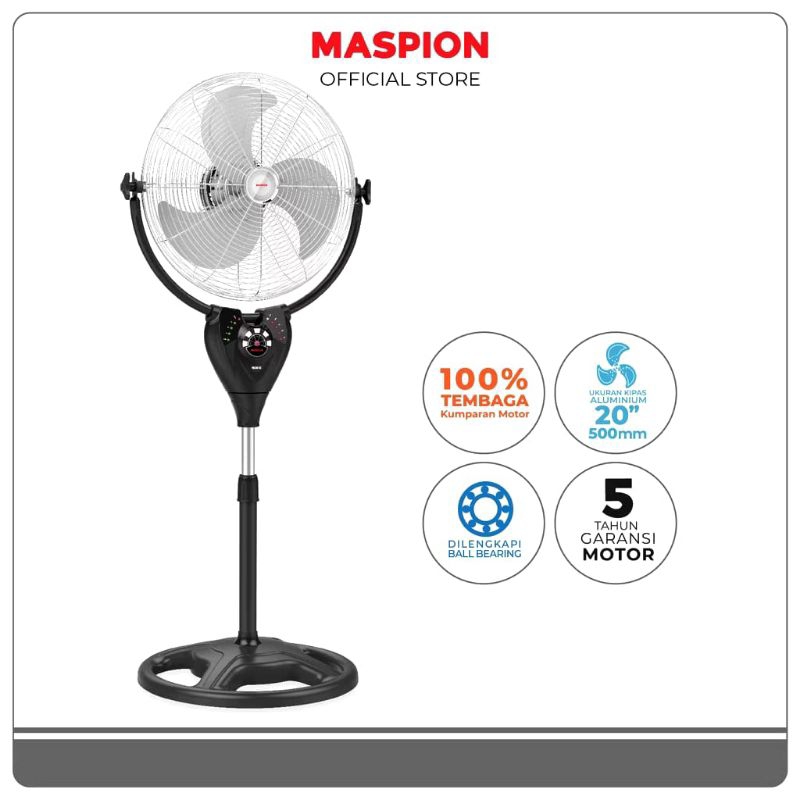 Kipas Angin Berdiri MASPION Remote 20 inch Baling Besi PW-2001 RC