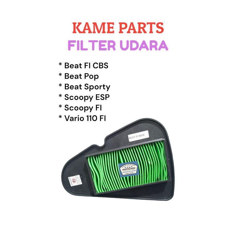 KAME PART FILTER UDARA MOTOR HONDA BEAT ESP NEW SARINGAN UDARA MOTOR HONDA BEAT FI CBS BEAT POP BEAT