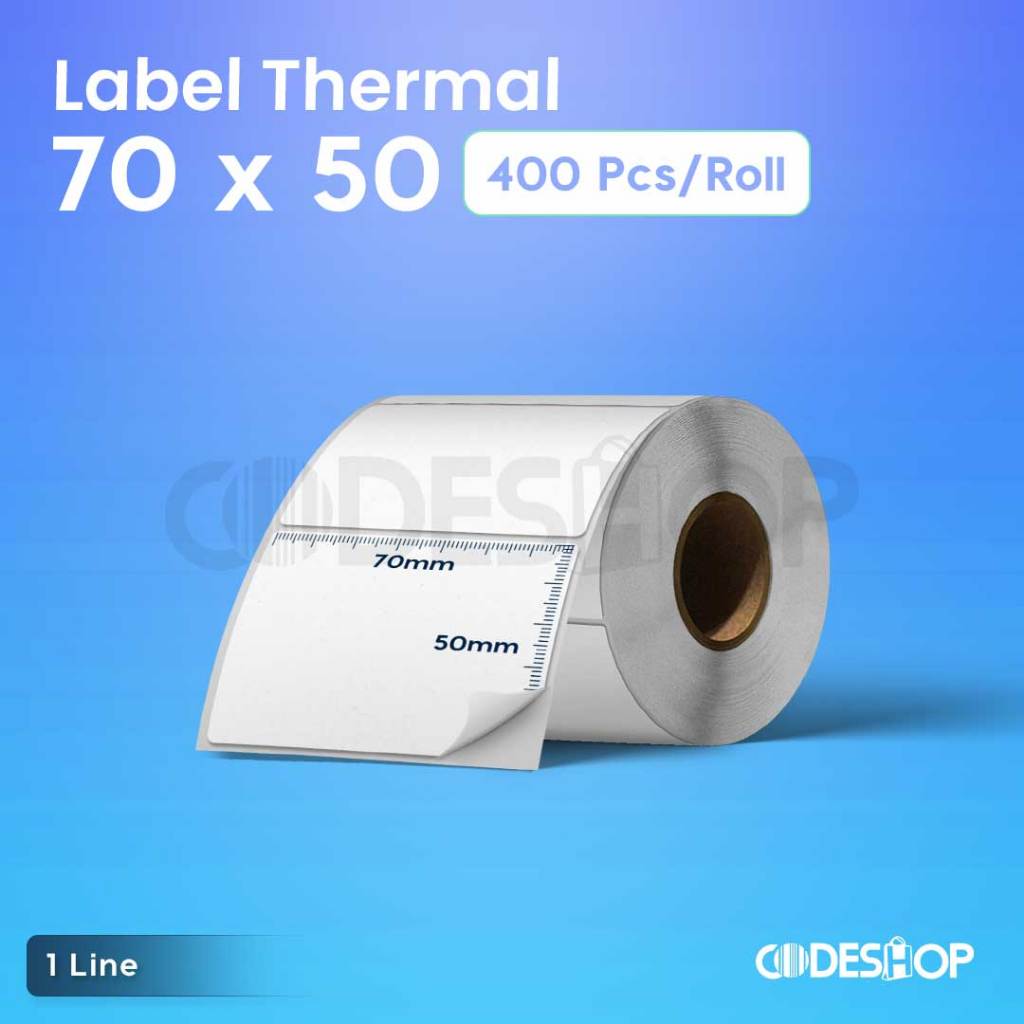

LABEL STICKER BARCODE 70X50 MM THERMALL