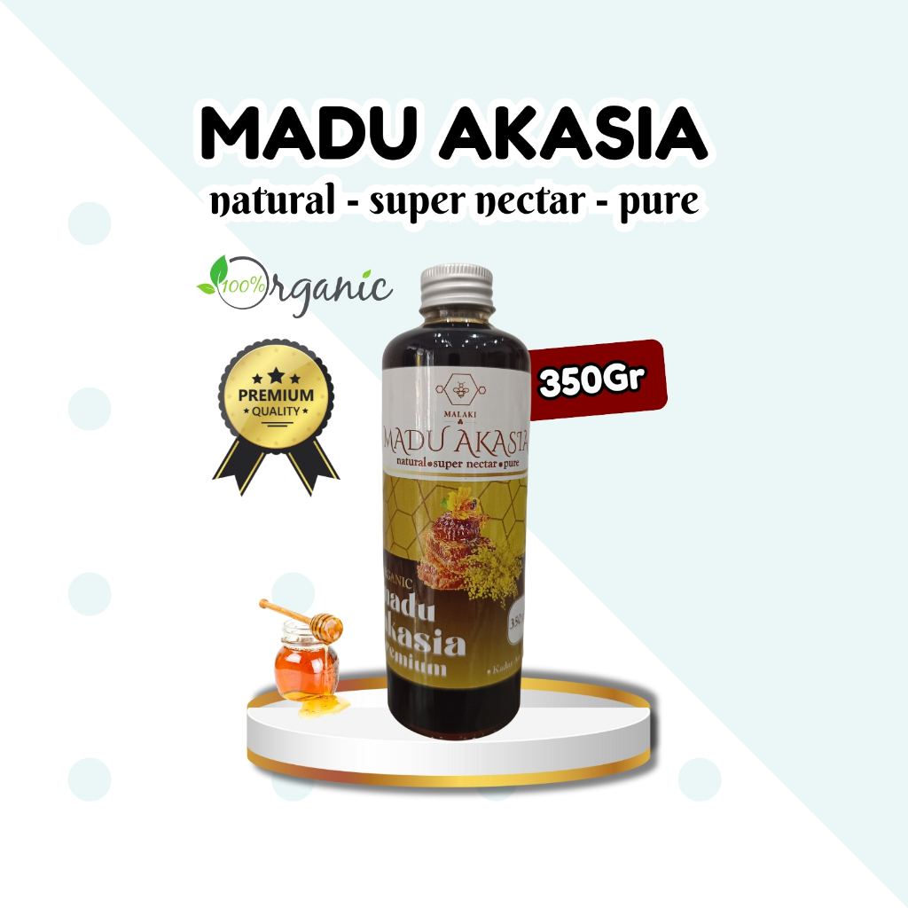 

Organic Madu Murni Akasia Premium 350 Gr Raw Honey Asli