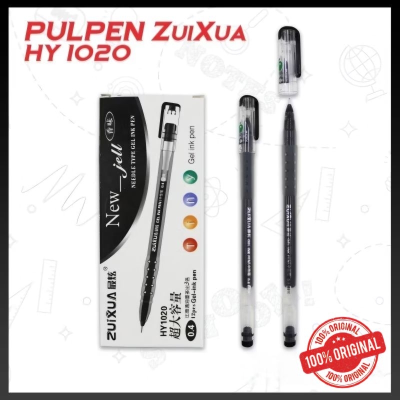 

Bolpoin Apel Pen Gel Zuixua New Jell 0.4 mm HY1020 (ISI 12)