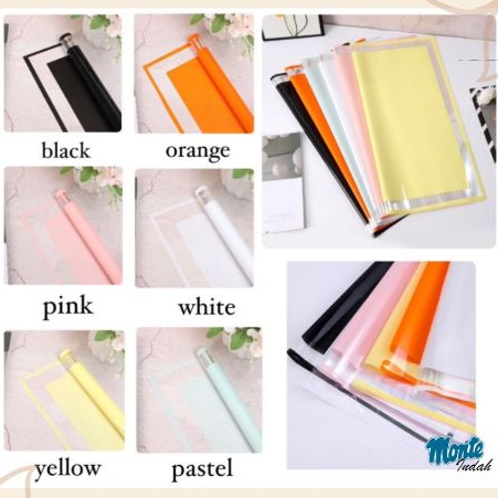 

5 lembar 1097 Kertas Buket Cellophane Flower Wrapping Paper Color Frame Transparan List Waterproof Line Color Bening Paper Flower Wrapping Paper Kertas Buket Bunga