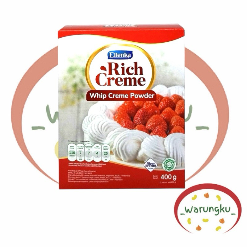 

RICH CREME 400GR WHIP CREME POWDER ELLENKA