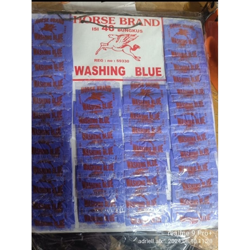 Blau shacet / blau Baju 1 renteng isi 40 washing blue