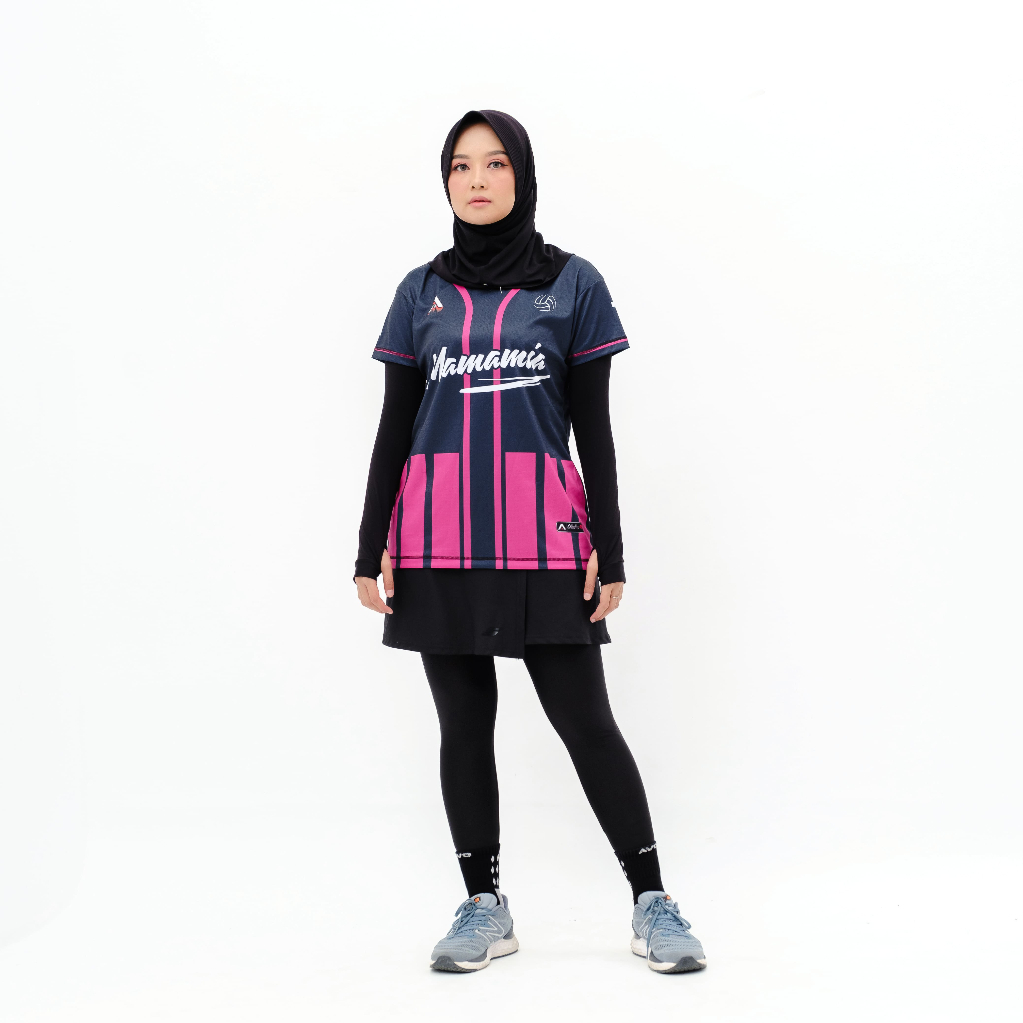 Jersey Voli Cewek Atasan Fullprint Kaos Voli Wanita Atasan