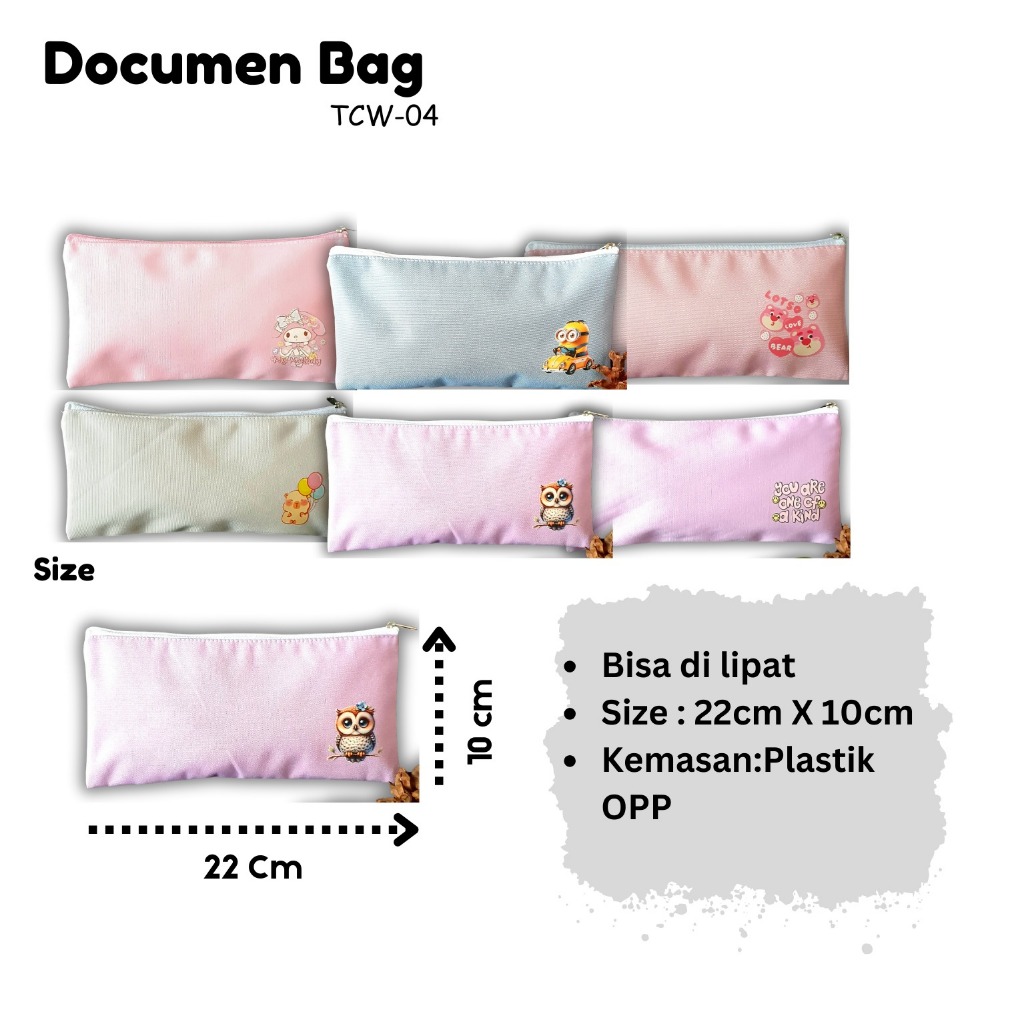 

TCW Document Bag Fancy uk Bill 10 x 24 TCW-04 pastel colour