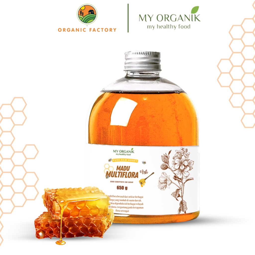

My Organik Madu Asli Madu Multiflora Original 650g 100% Murni Madu Tanpa Campuran
